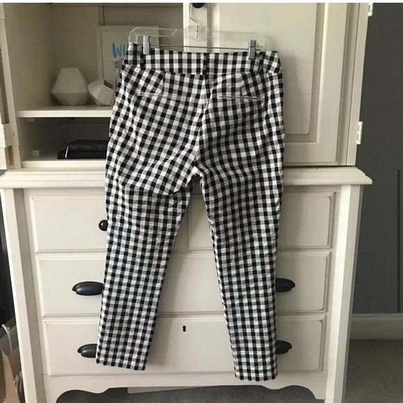 Black & White LOFT Gingham "Marissa" Pants - Picture 2 of 3